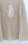 SWAYING 25 Autumn and Winter Crochet Alpaca Linen Top SW-SW25AW1T14C1S2-YM Linen (SW25AW1T14C1S4)